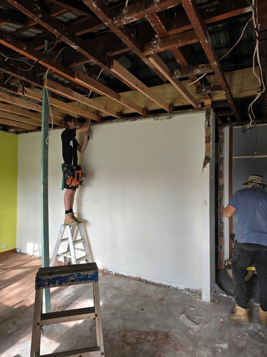 Just-in-timber wall removal project.