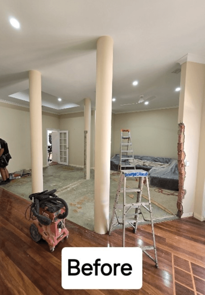 Just-in-timber wall removal project.